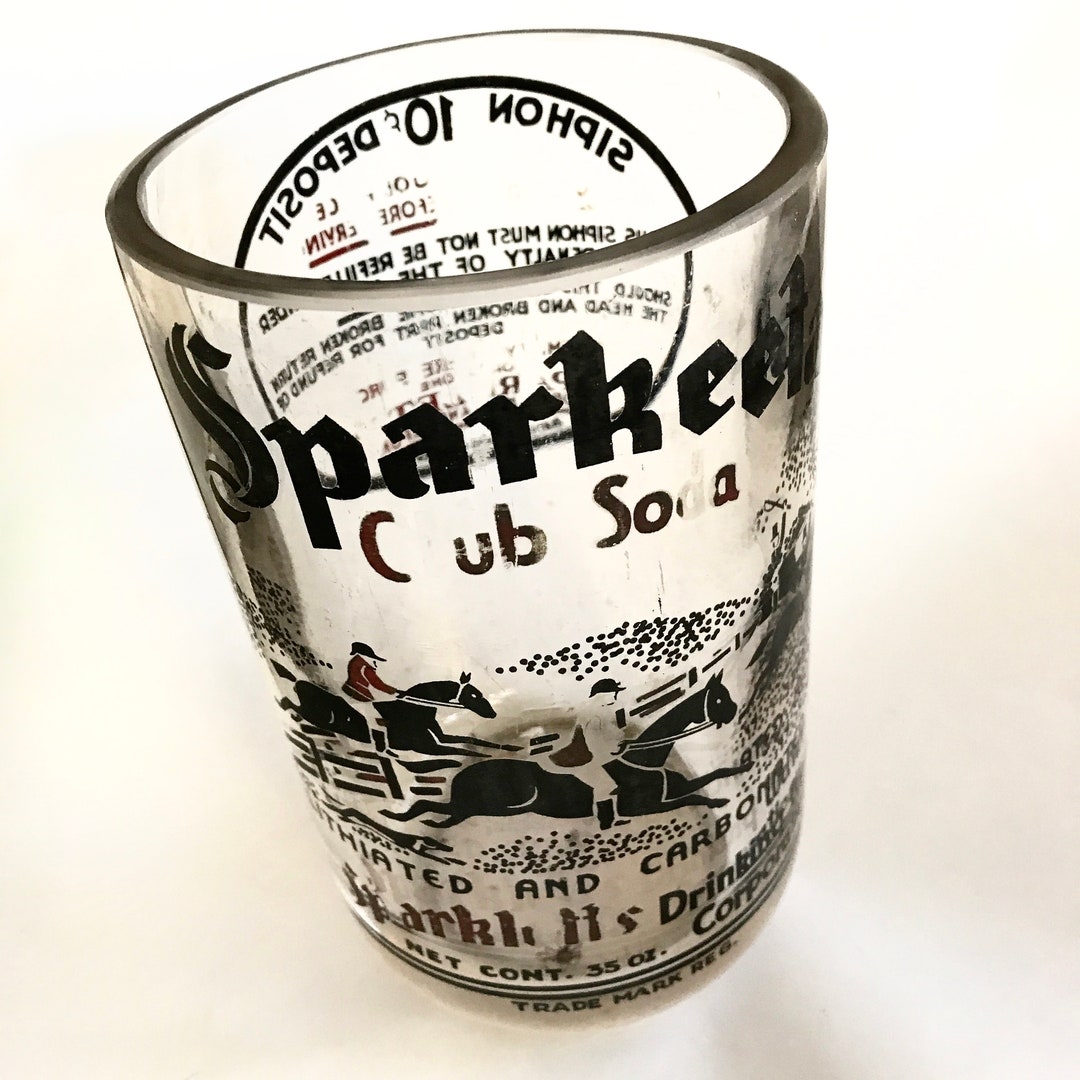 Vintage Sparkeeta Club Soda Seltzer Water Bottle // Upcycled Etsy