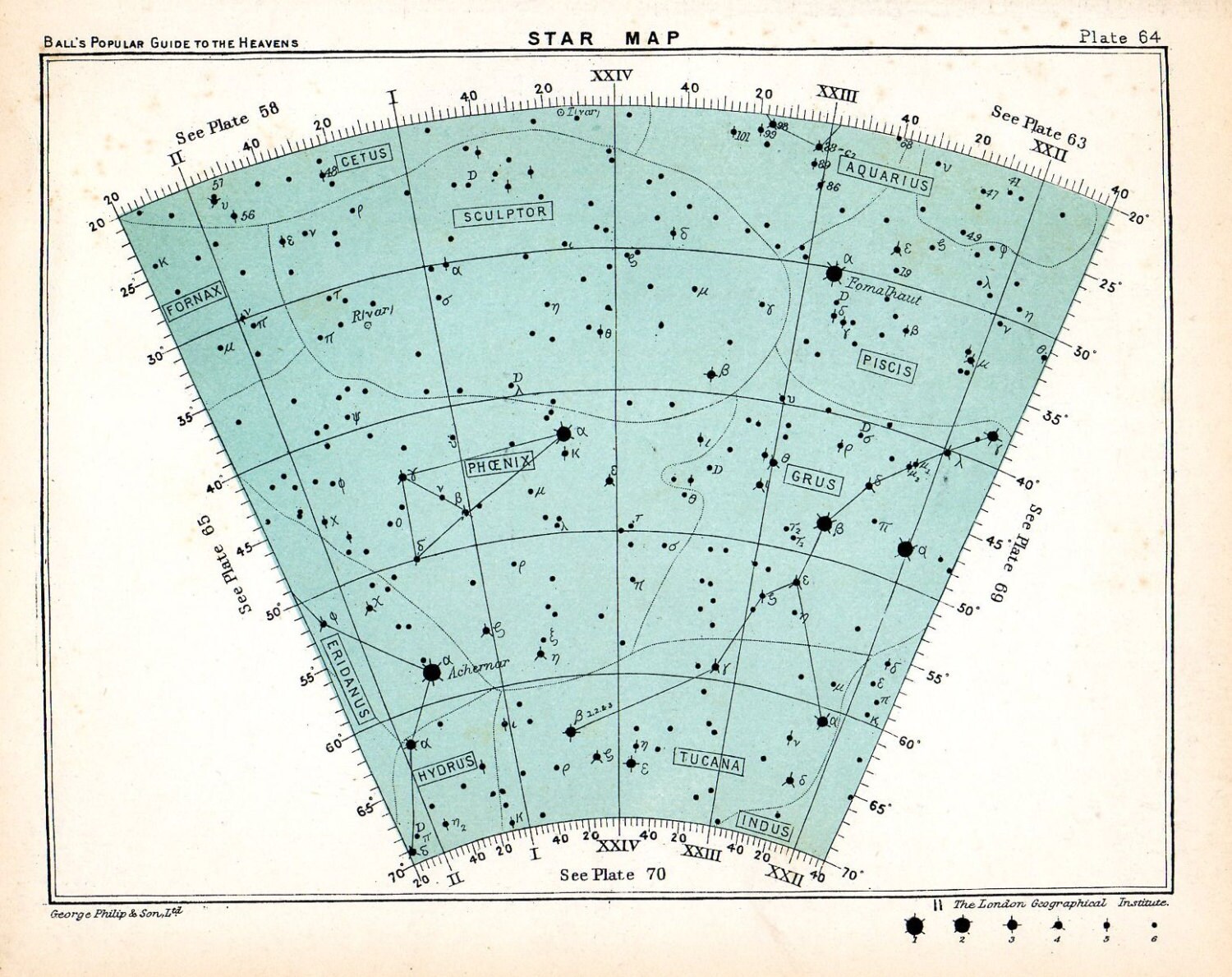 Aquarius Constellation Star Chart