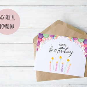 Printable Birthday Card | Birthday Card Printable | Digital Birthday Cards | Printable Happy Birthday Cards | Birthday Card Digital