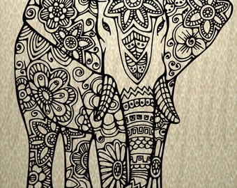 Elephant Mandala Svg / Mandala SVG / Svg / Elephant Mandala / Elephant Art /Svg Decal / Elephant Zentangle