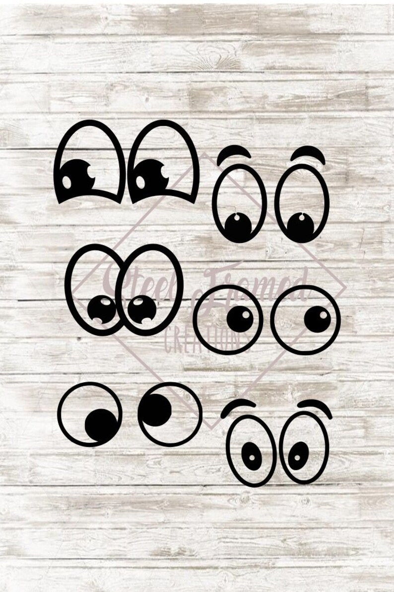 Cartoon Eyes SVG Googly Eyes svg Cricut Cut Datei Augen Etsy.de