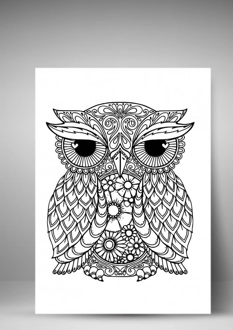 Download Owl Mandala SVG Owl SVG Mandala Owl SVG Digital Cutting | Etsy
