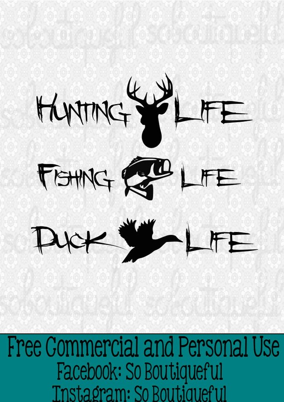 Hunting Svg Bundle Hunting Life Svg Duck Life Svg Fishing Etsy