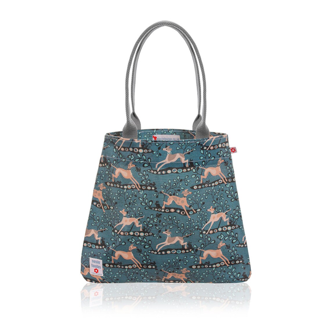 Whippet Oilcloth Tote Bag by Susie Faulks/ Bag/ Oilcloth Bags/ Etsy