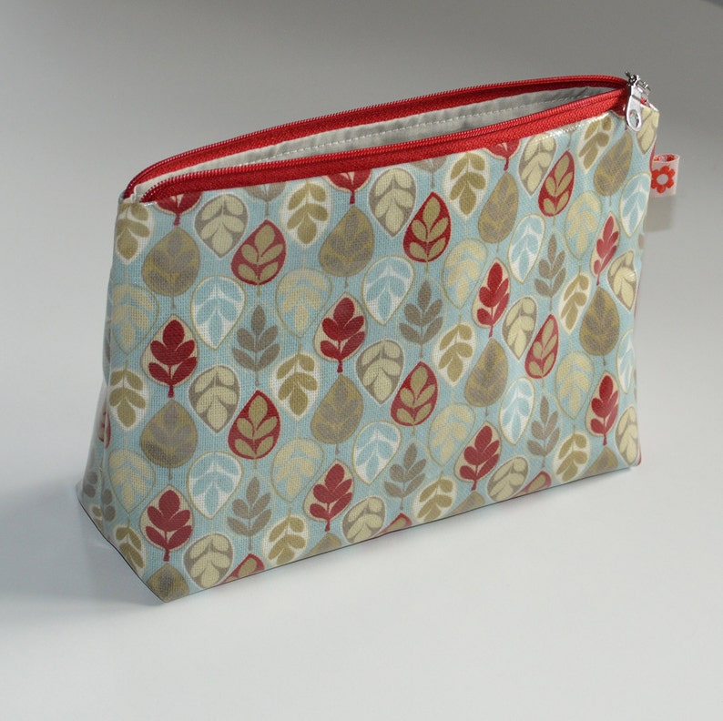 Leaf Oilcloth Wash Bag by Susie Faulks/ Bag/ Oilcloth Bags/ Etsy UK