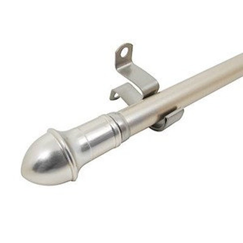 Graber 7 16 Inch Round Cafe Curtain Rod 18 To 28 Width Image 0