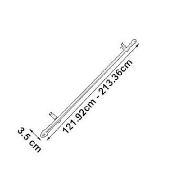 Graber 7//16-Inch Round Cafe Curtain Rod 84 to120-Inch Width Brass