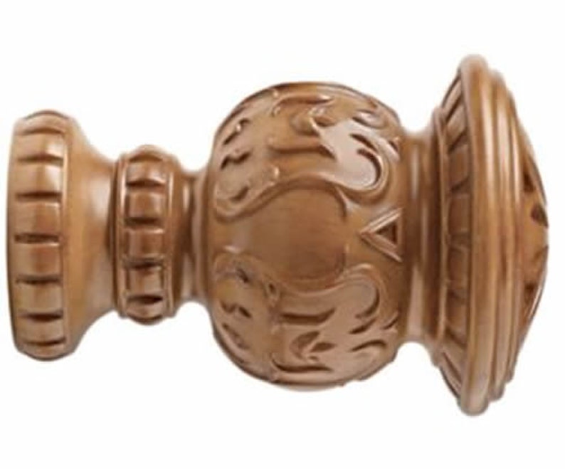 For 2 Pole Kirsch Wood Trends Classics Reign Finial Estate Oak mpn#46805820