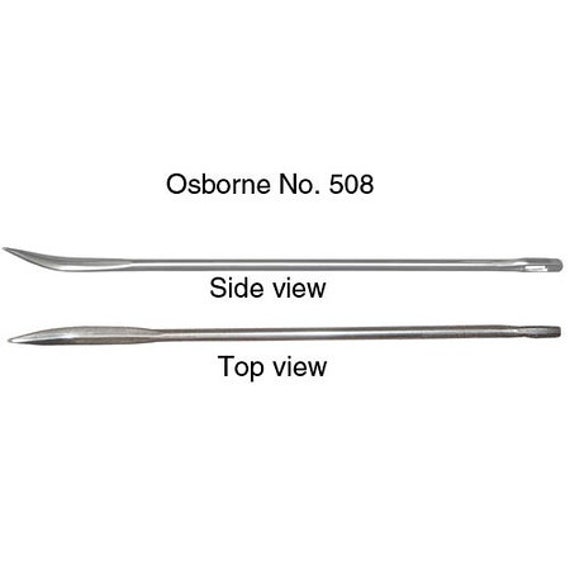 Osborne Pack Of 12 Bent Pack Needles #508 C.S Size 3/" Upholsterers Needle