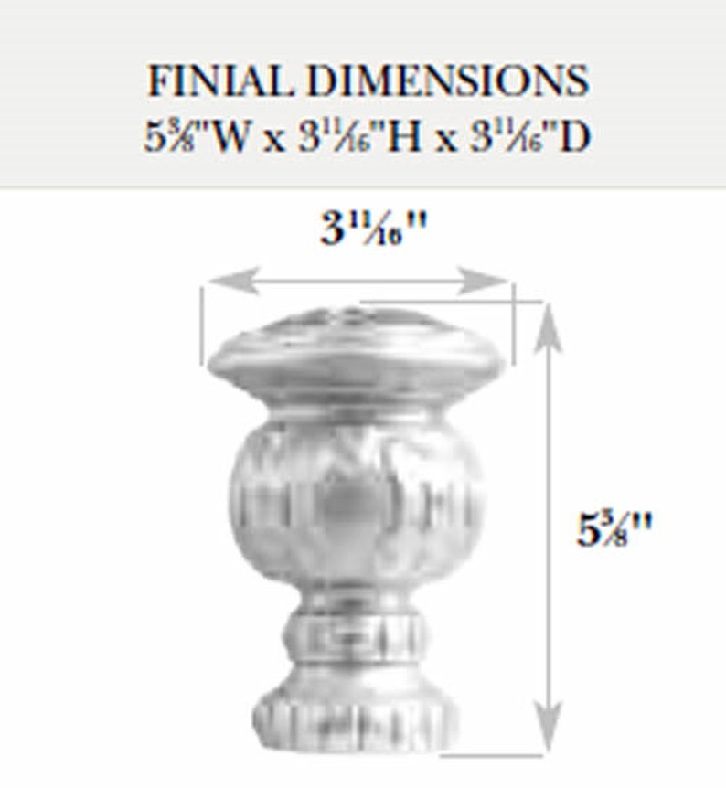For 2 Pole Kirsch Wood Trends Classics Reign Finial Estate Oak mpn#46805820