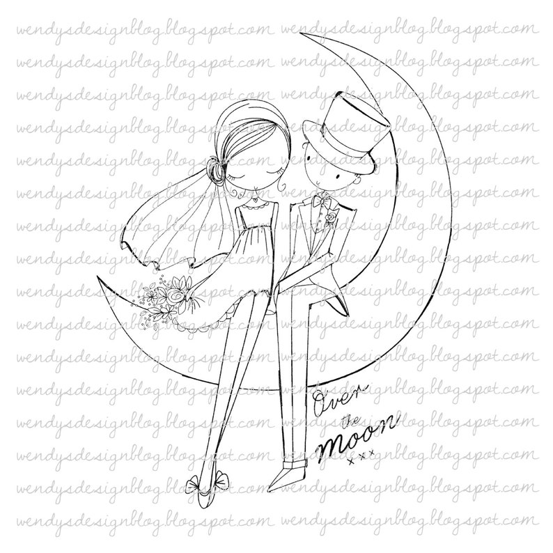 Rezultat iskanja slik za Over The Moon all dressed up stamps