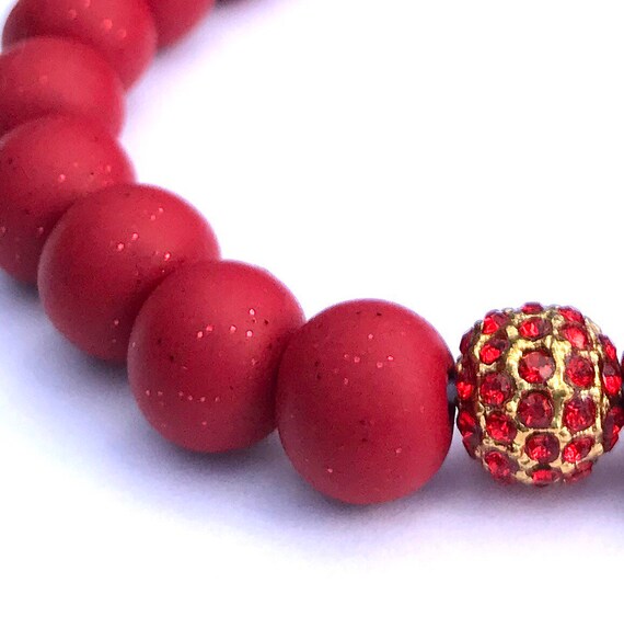 Gemstone Shamballa Bracelet, Red Agate Macrame Bracelet, Adjustable Boho  Chic Bracelet, Orange and Black Bracelet - Etsy