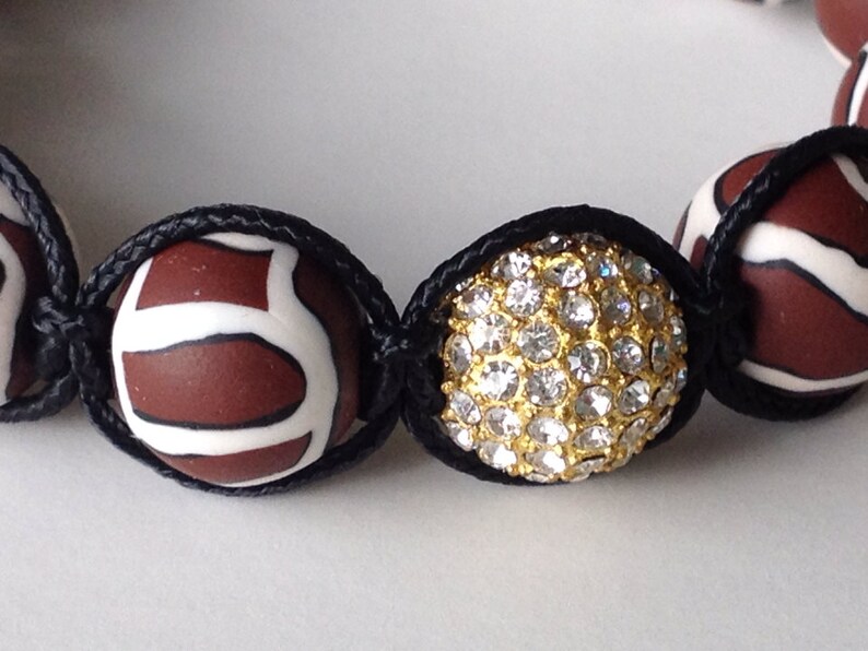 Shamballa Bracelet Leopard Print Polymer Clay Beads Gold Etsy