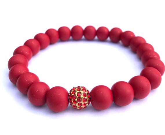 Red Jasper Shamballa Bracelet – Lukze