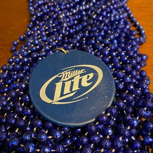 121 DZN Mardi Gras Beads Necklace Round 33-60 Strands Miller Lite Set