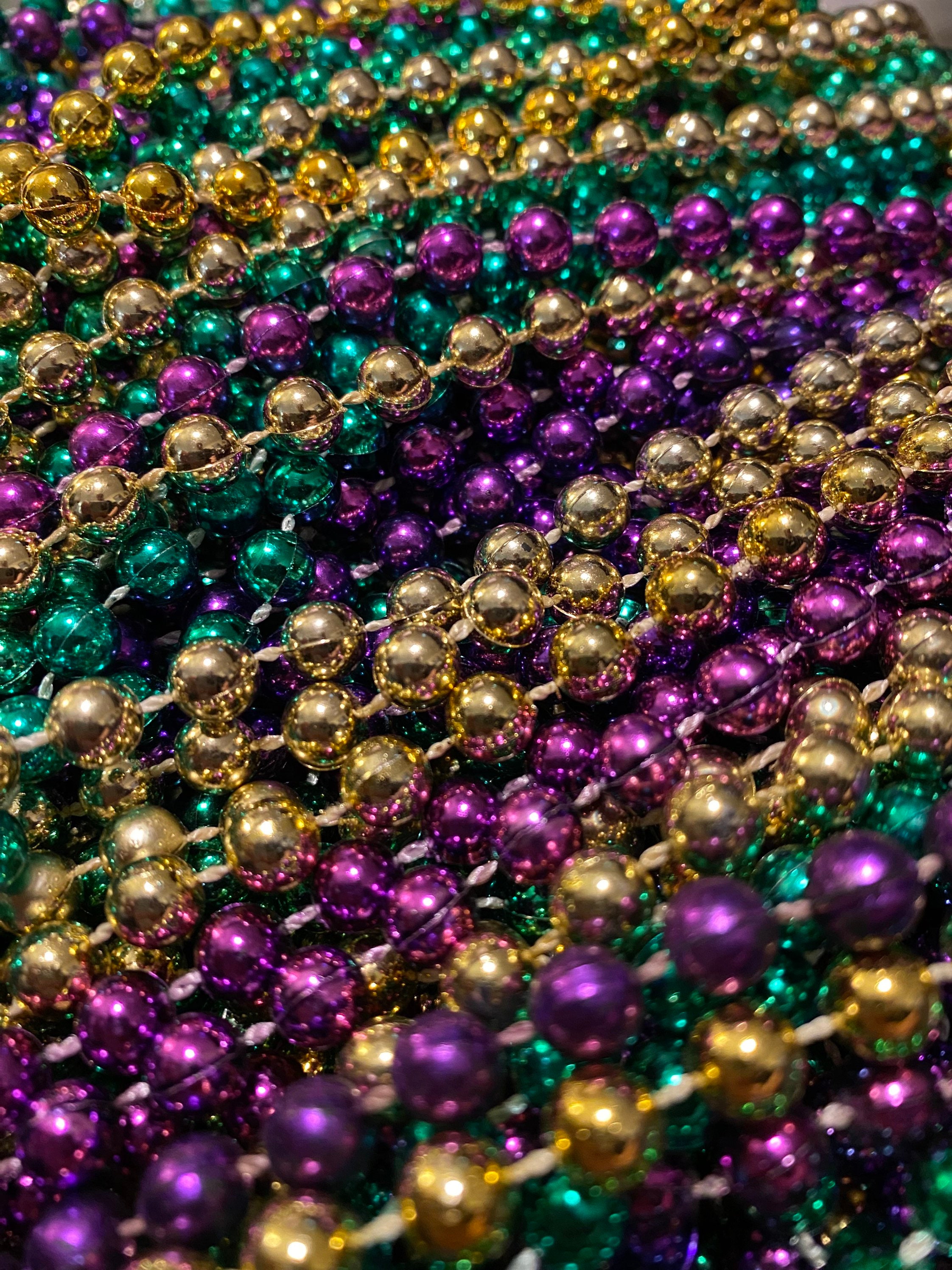 121 DZN Mardi Gras Beads Necklace Round 33 Strands Party Favors