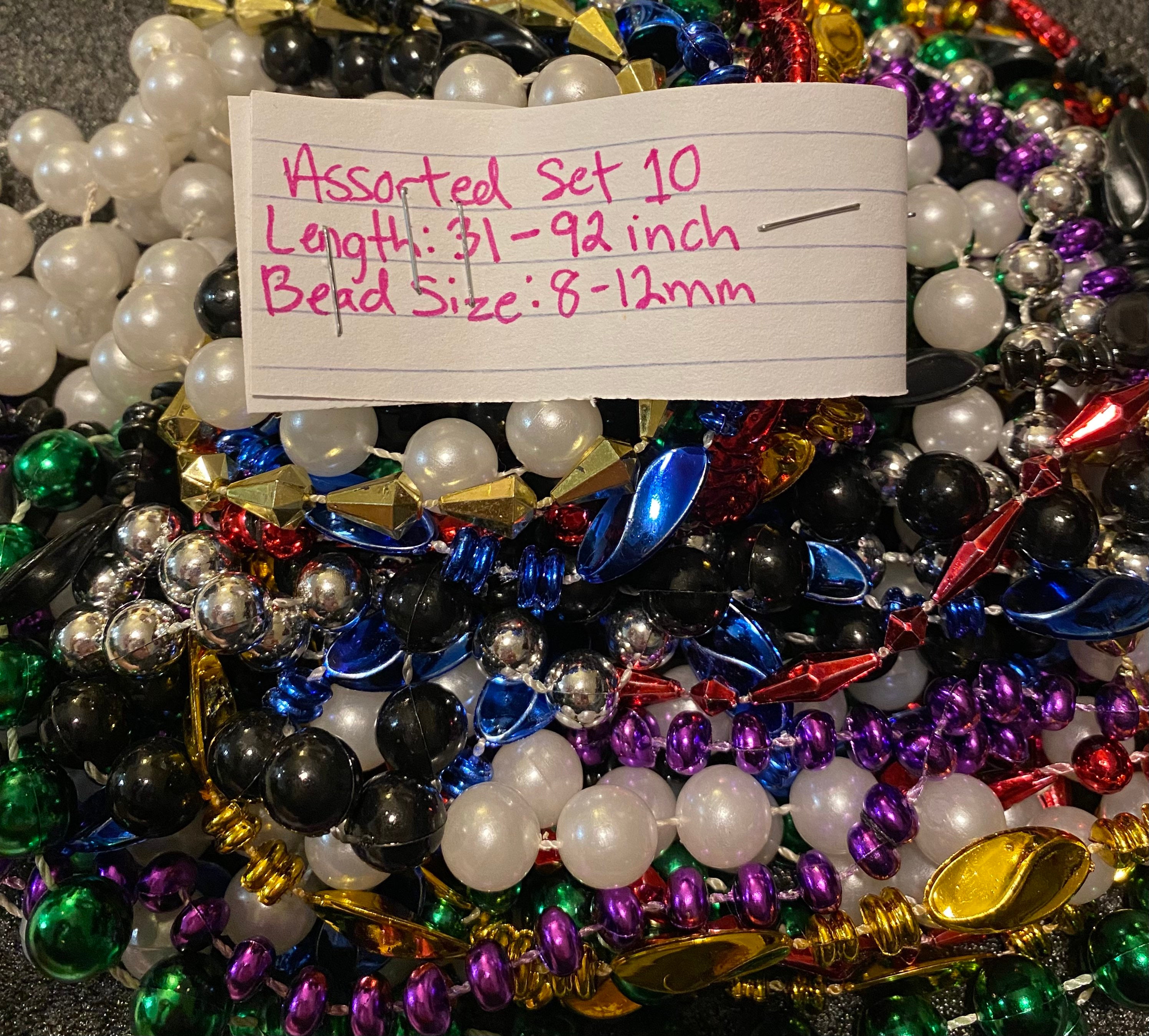 121 DZN Mardi Gras Beads Necklace Round 33-60 Strands 