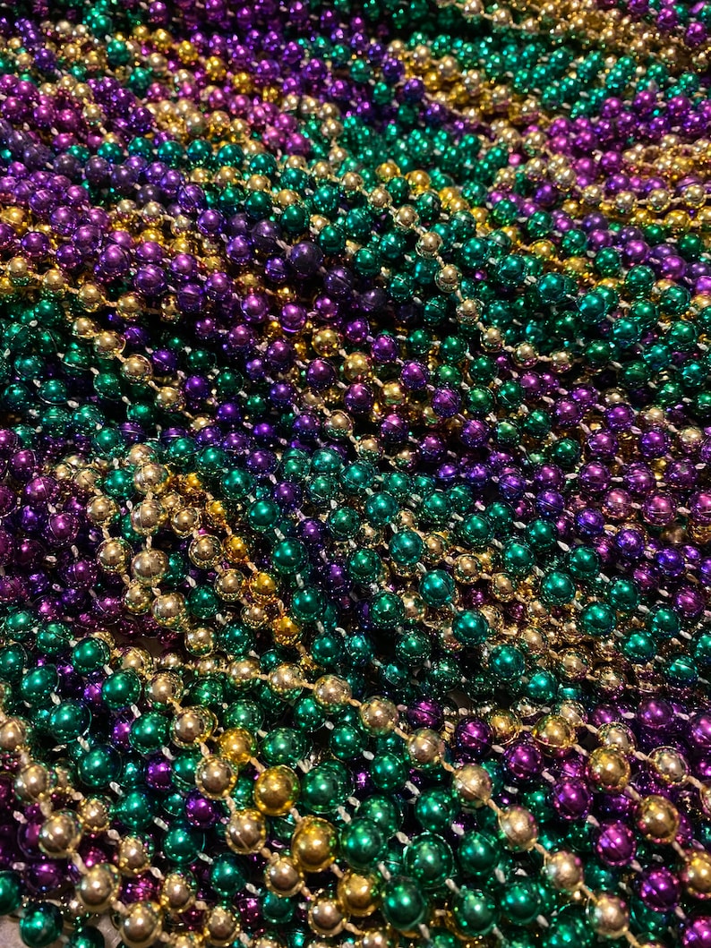 121 DZN Mardi Gras Beads Necklace Round 33 Strands Party Favors Party