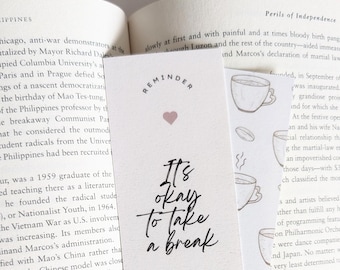Bookmark - It's okay to take a (coffee) break