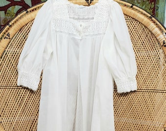 50s Sheer White Peignoir Robe, MD
