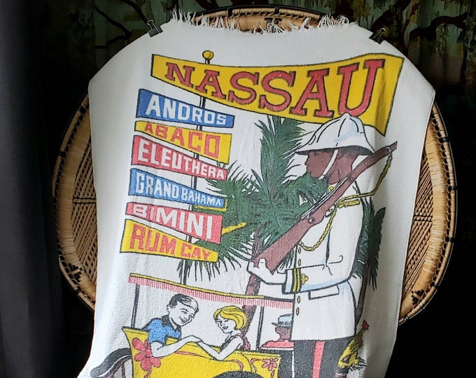 60s Nassau Bahamas Beach Towel Etsy