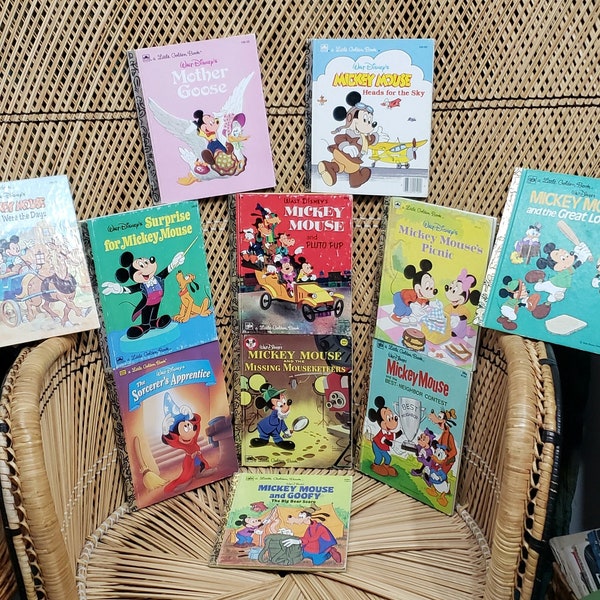 Vintage Mickey Mouse Little Golden Books Buy 1 Or All