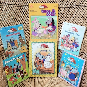 AS IS 1986 Pound Puppies Books Set Of 6