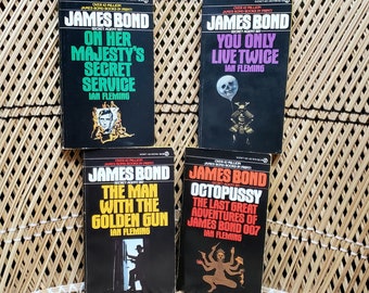 1960s James Bond Paperbacks Set Of 4