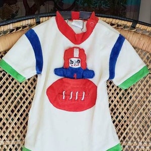 80s Plush Football Baby Bodysuit, 18 Months