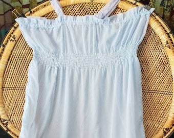 AS IS Vintage Volup Sheer Blue Nightgown, 54