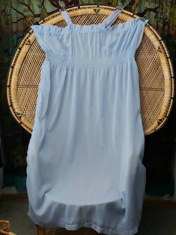 AS IS Vintage Volup Sheer Blue Nightgown, 54 - image 2