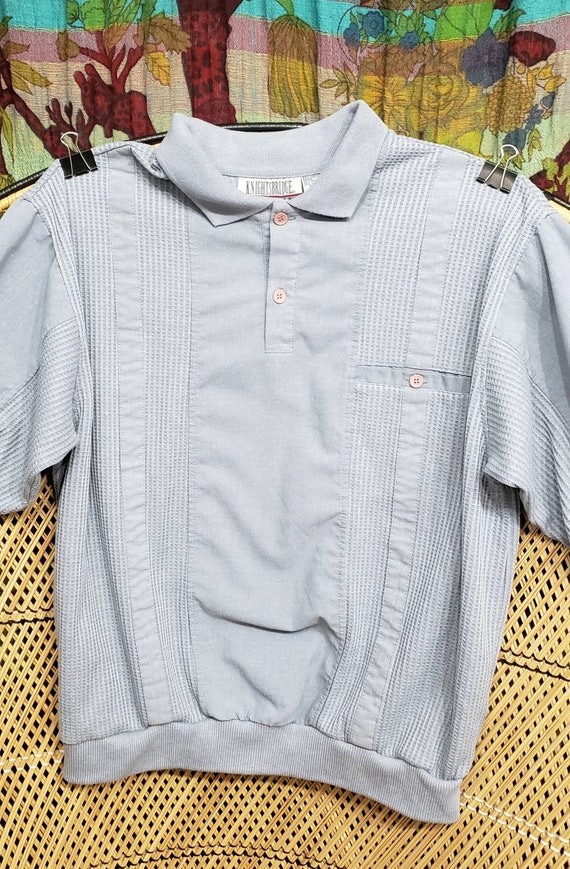 90s Gray Polo Shirt By Knightsbridge Menswear, LG - image 3