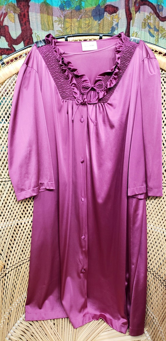 70s Purple Robe & Nightgown Set By JCPenney, LG - image 4