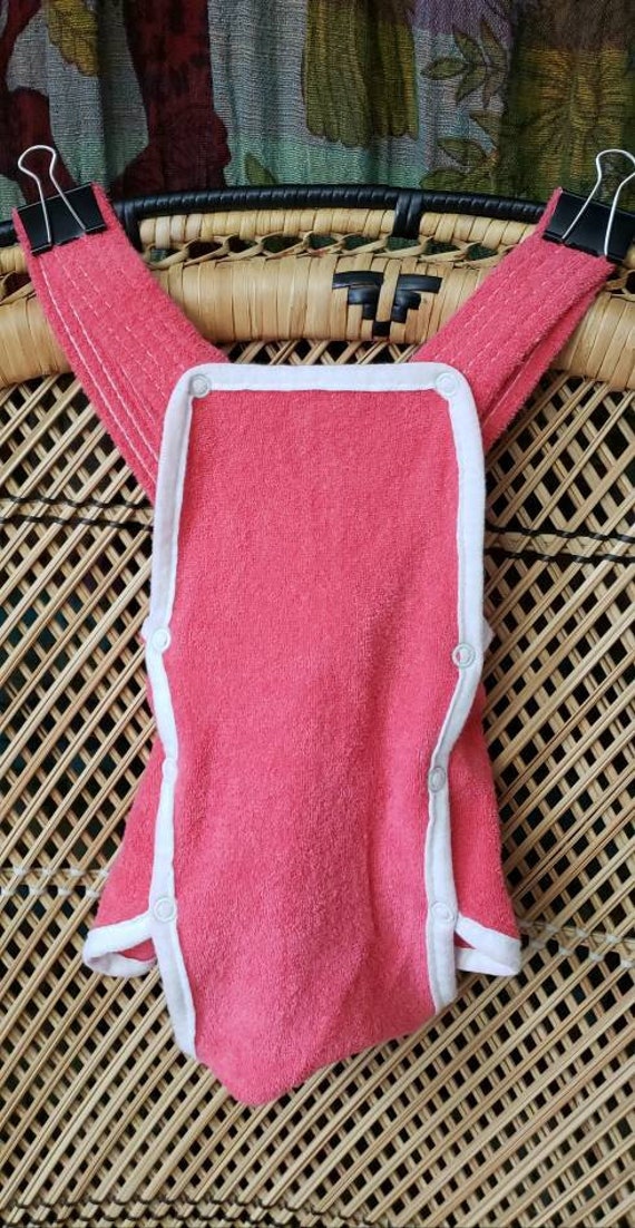 80s Pink Terry Cloth Romper, 6-9M - image 3