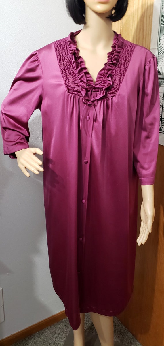 70s Purple Robe & Nightgown Set By JCPenney, LG - image 2