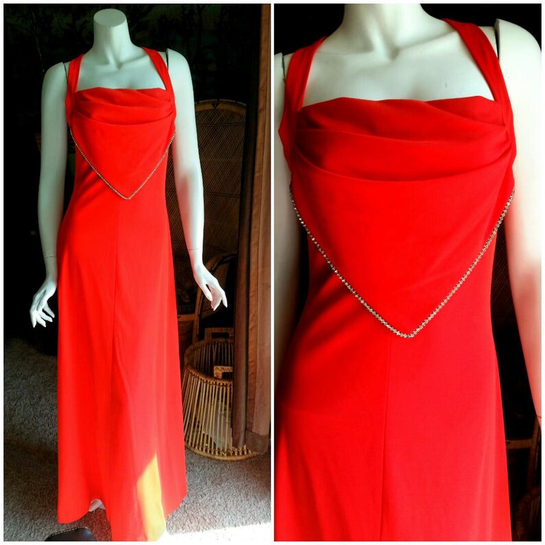 red handkerchief dress