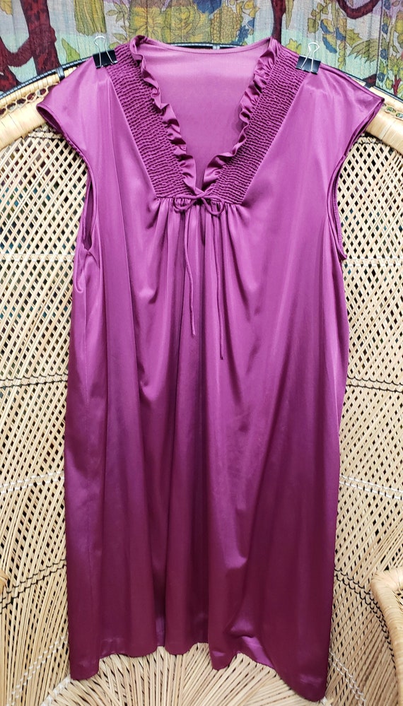 70s Purple Robe & Nightgown Set By JCPenney, LG - image 8