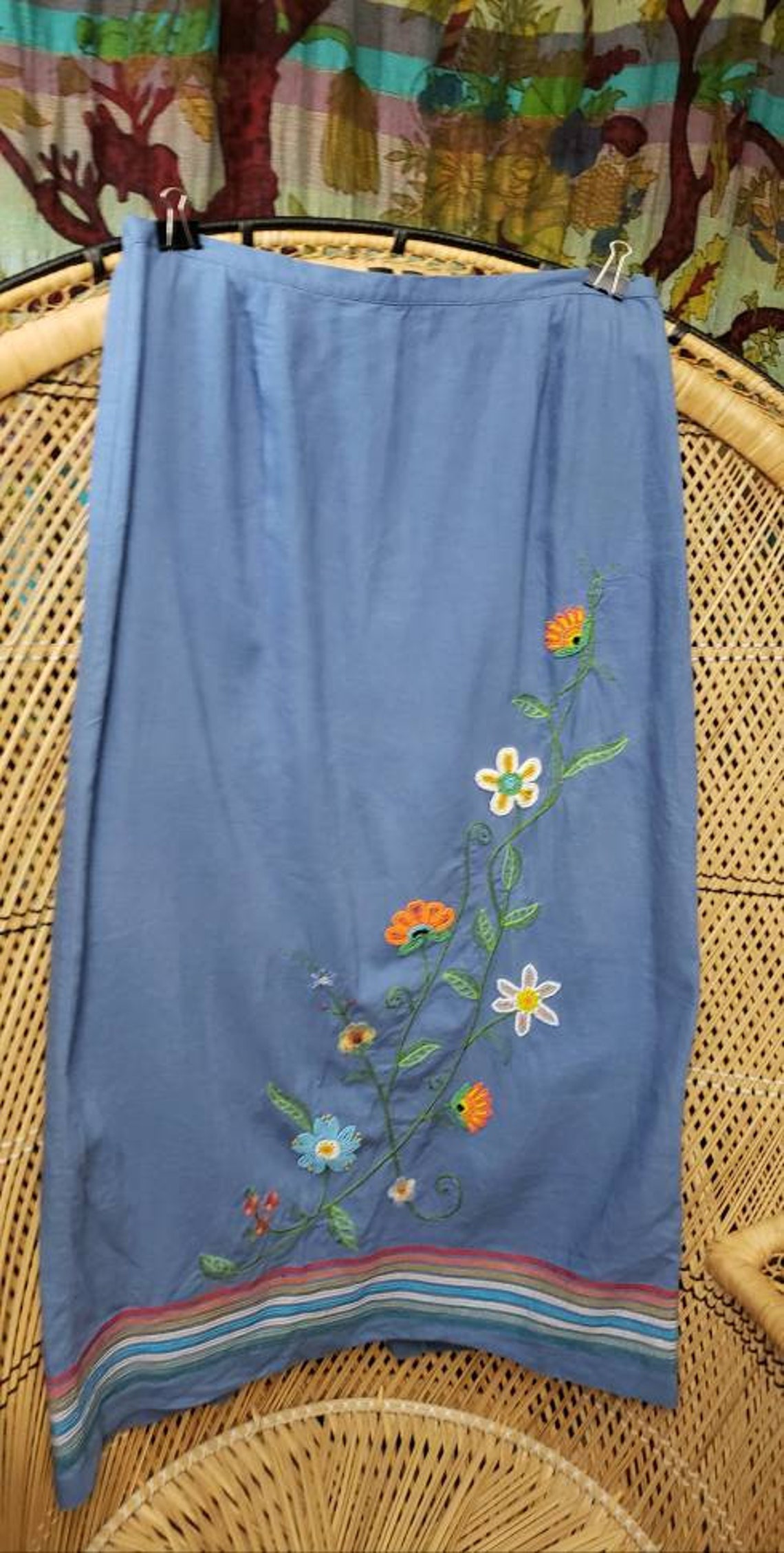 90’s Flower Ceremony Denim Skirt main image 1