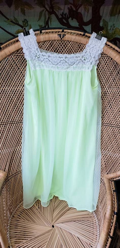 50s Sheer Green Peignoir Set By Pennington's Vintage | Etsy