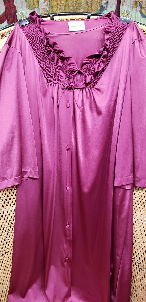 70s Purple Robe & Nightgown Set By JCPenney, LG - image 6