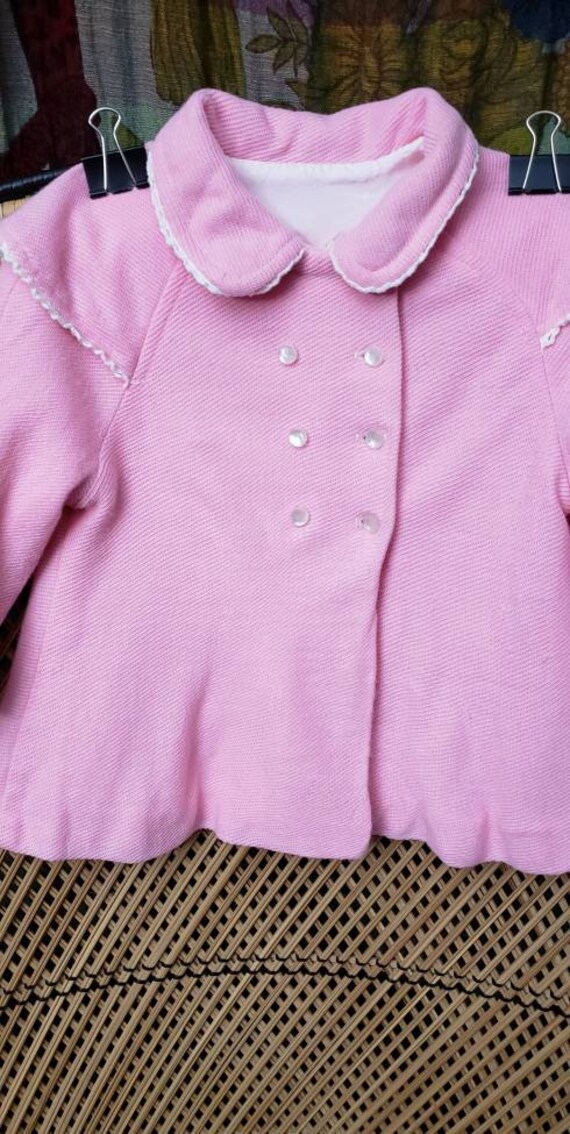 AS IS 50s Pink Girls Coat, 24" - image 4