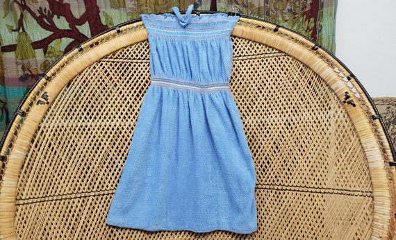 blue terry cloth dress THE DRESSING GOWN in NAVY TERRY CLOTH – Lisa Marie Fernandez