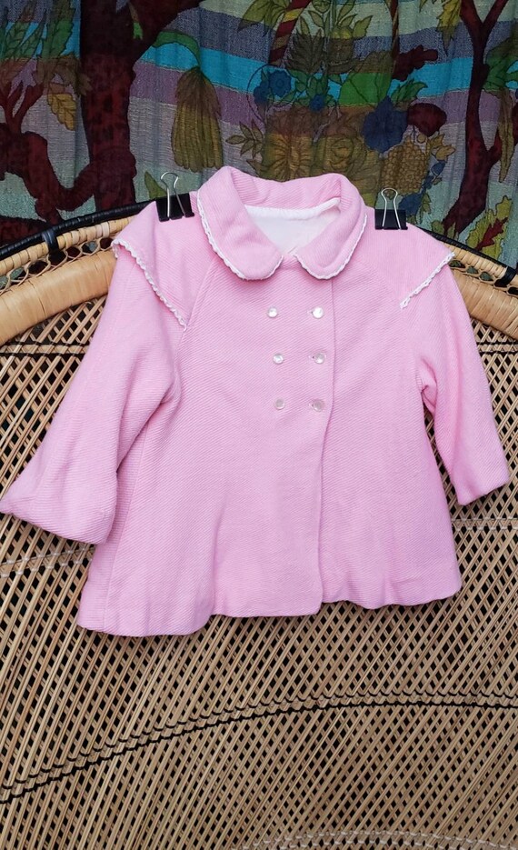 AS IS 50s Pink Girls Coat, 24" - image 3