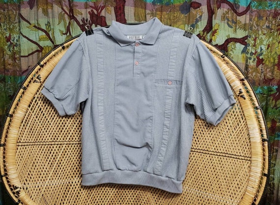 90s Gray Polo Shirt By Knightsbridge Menswear, LG - image 1