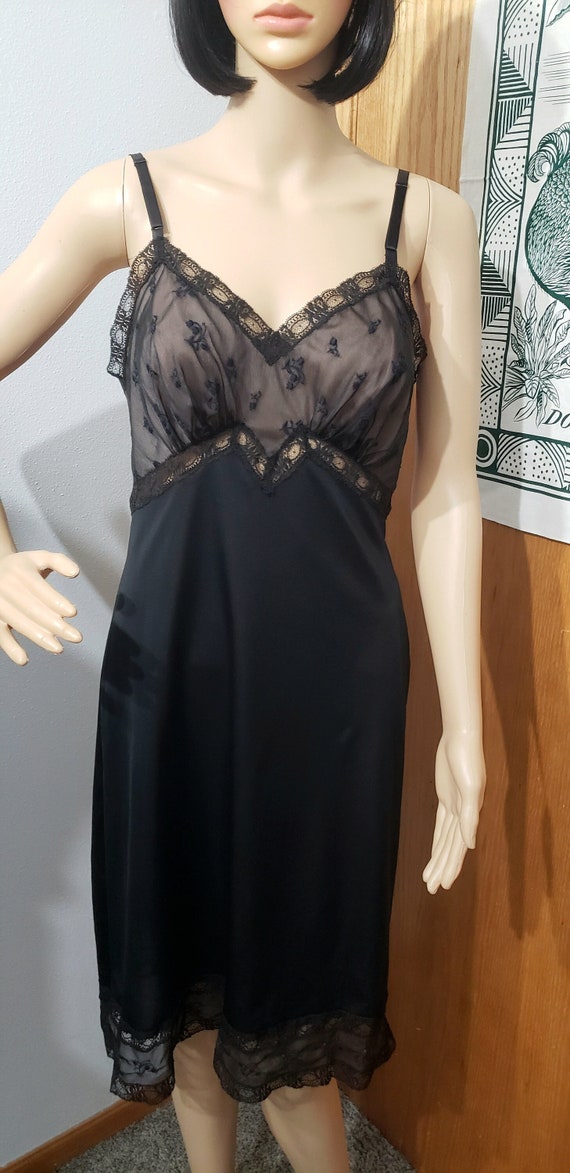 50s Black Slip By Vanity Fair, 36