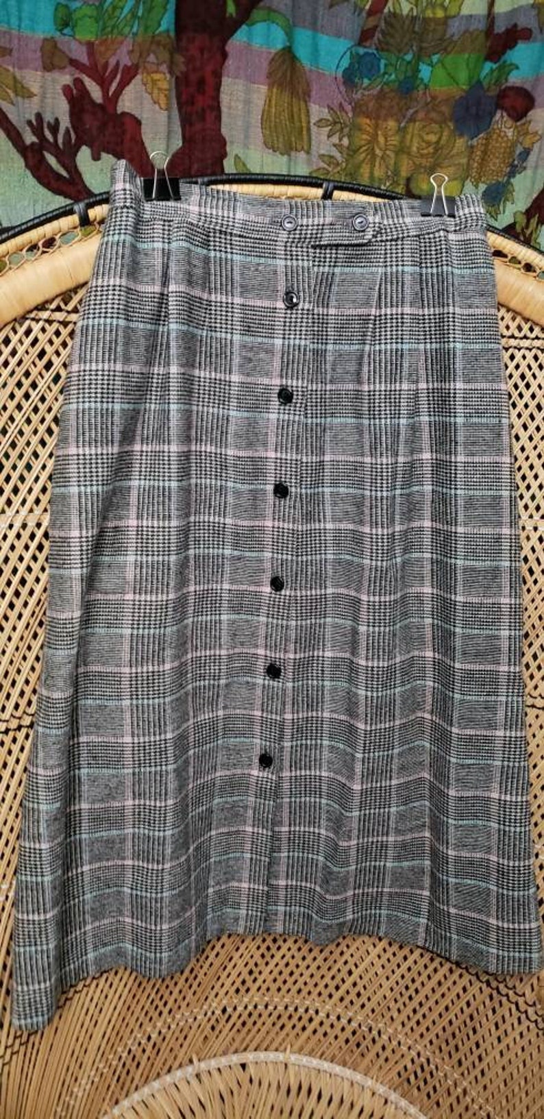 80s Pastel Plaid Skirt by Pretense MD - Etsy