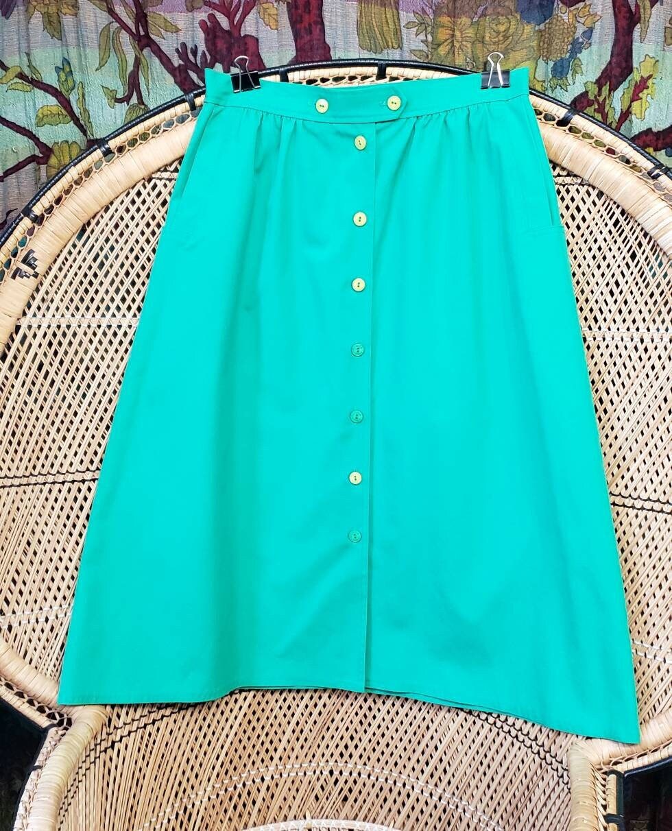 Jupe Koret Bleu-vert Design Cool | Taille 16 | Occasion Très Bon état