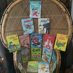 Vintage Disney Books Buy 1 Or All, Disney&#39;s Wonderful World Of Reading Books