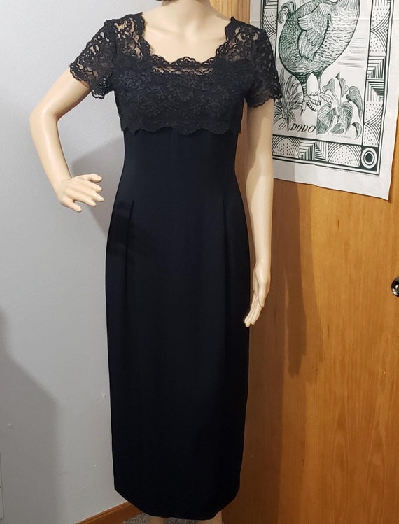 dawn joy fashions dress Dawn Joy Fashions Black Dress With White Circle Squiggles Large Size
