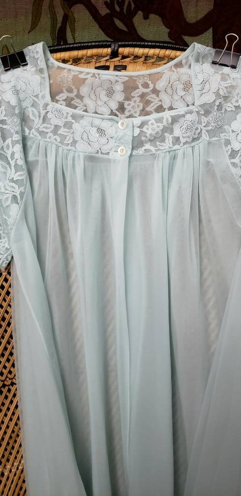 50s Pastel Blue Peignoir Robe By Lorraine Vintage Sheer Blue | Etsy